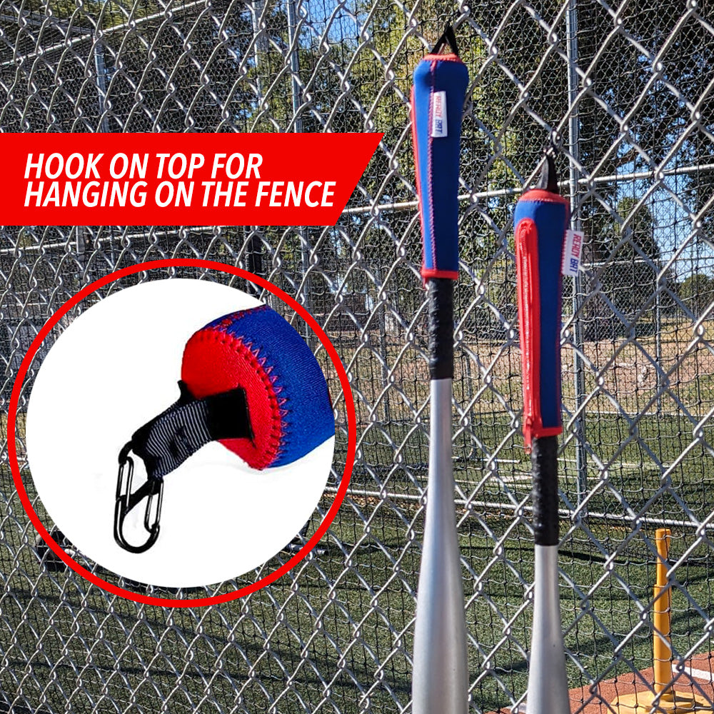 Blue and Red Baseball Bat Handle Cover