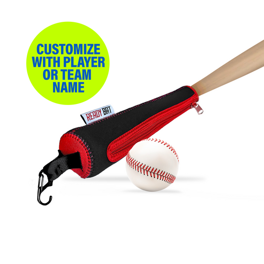 Black and Red Baseball Bat Handle Cover