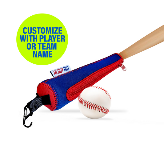 Blue and Red Baseball Bat Handle Cover