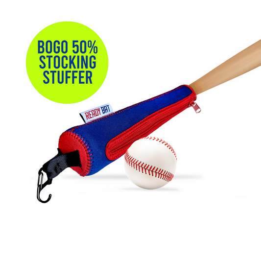 Blue and Red Baseball Bat Handle Cover