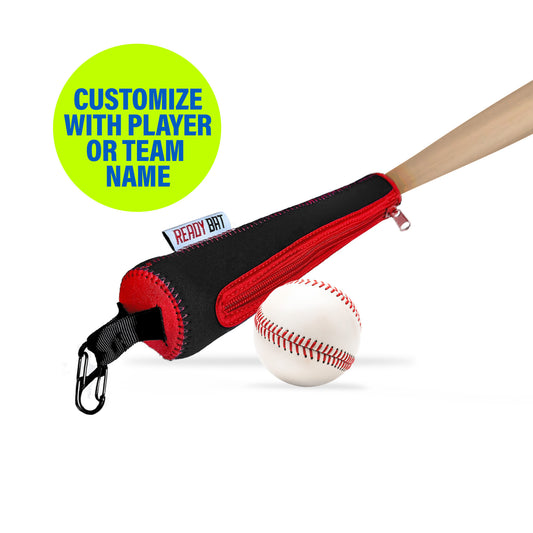 Black and Red Baseball Bat Handle Cover