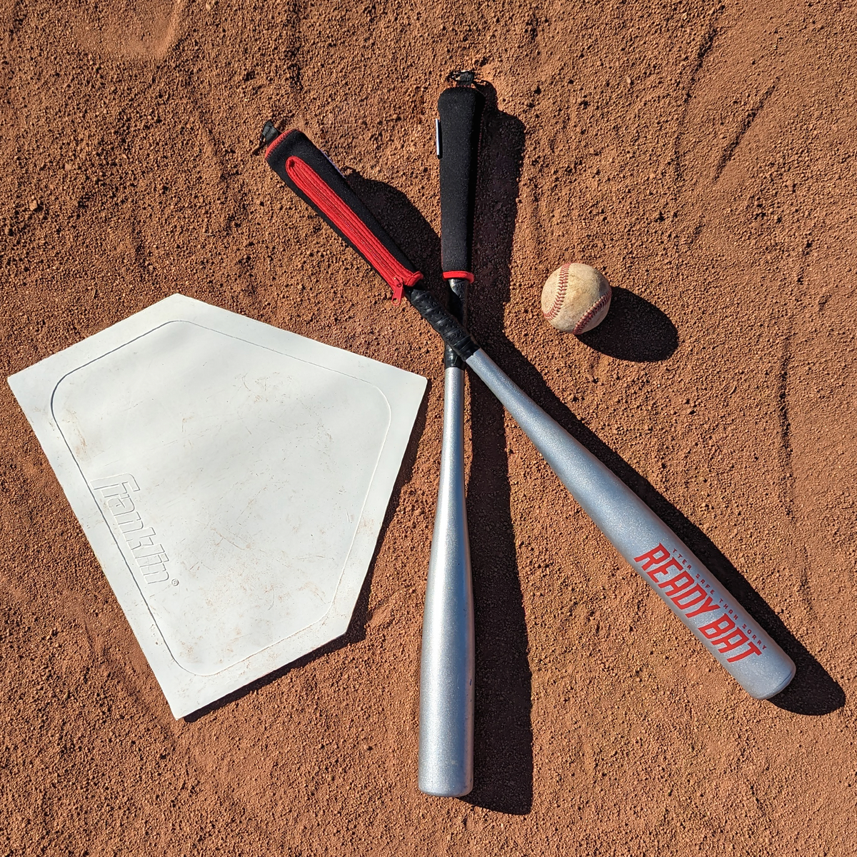 Black and Red Baseball Bat Handle Cover