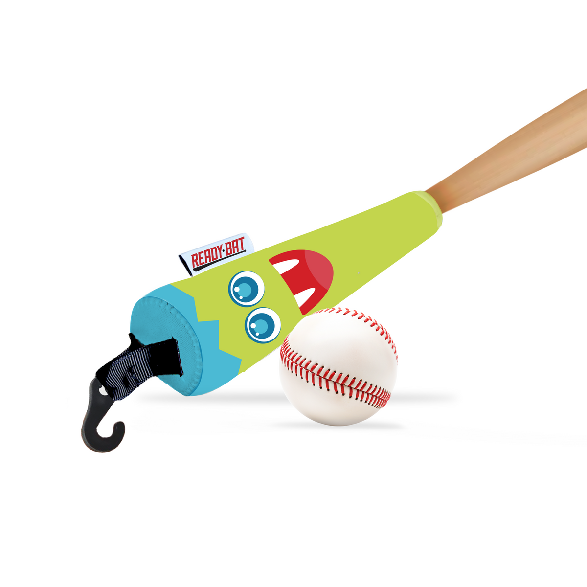 Lil Monster baseball bat handle cover with cute colorful monster character design on a baseball bat
