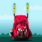 Lil Monster Ready Bat handle cover on a bat in a baseball bag